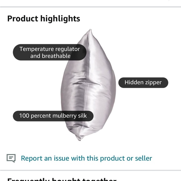 Silver grey standards silk pillow case - Picture 6 of 8